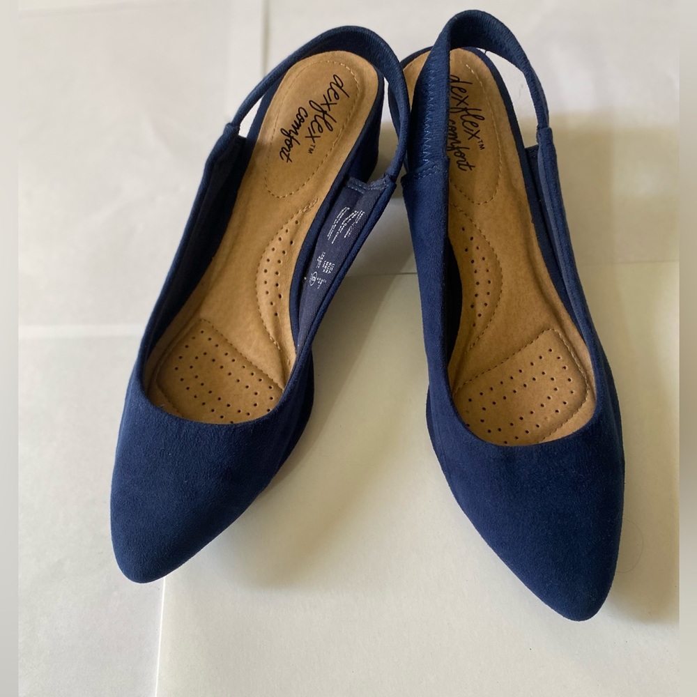 COPY - Solid blue sling back shoe